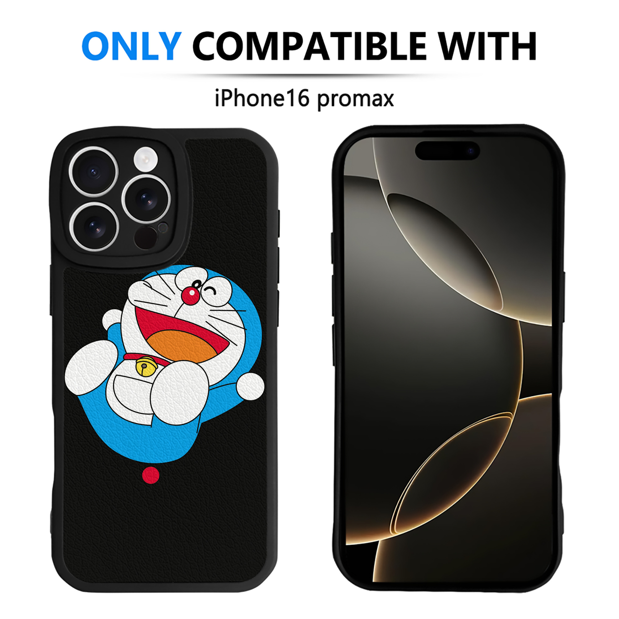（画像用） ドラえもん Doraemon 【iPhone 16シリーズ対応】シリコンスマホケース（レザー調） 材質：シリコン